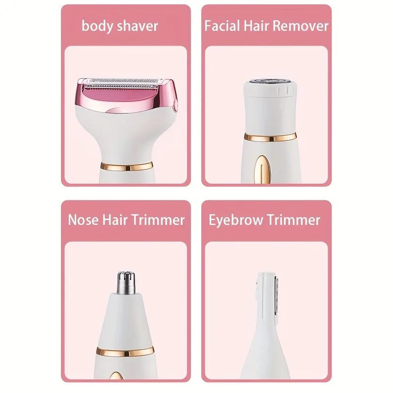4In 1 Electric Lady Shaver, Body Hair Removal Epilator, Gifts For Women