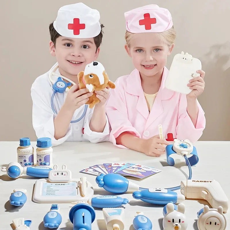 Nana Rabbit Doctor Playset – Nurse Pretend Play with Stethoscope Injection Toy for Baby Interactive Role-Play