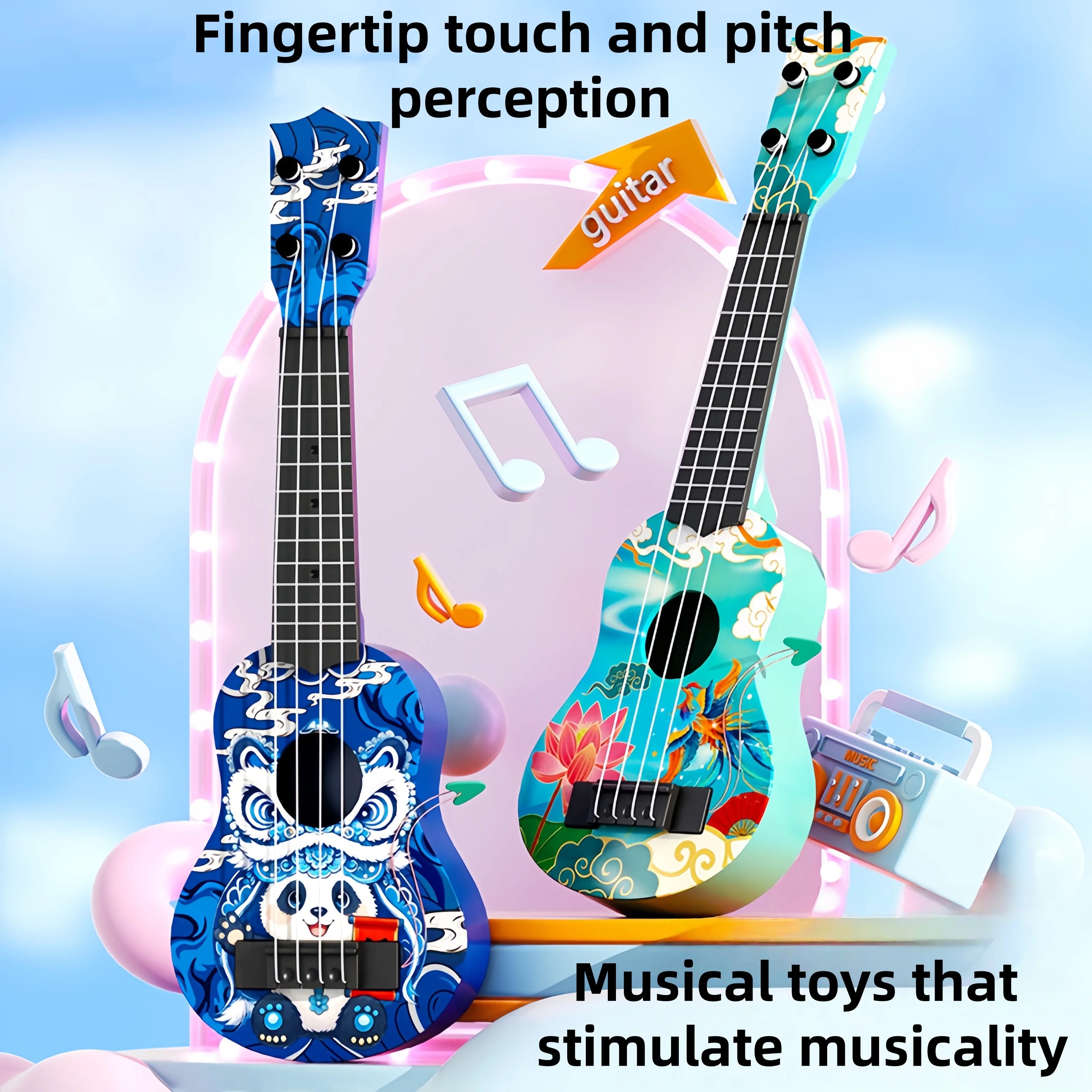 Beginner-Friendly Toy Guitar Instrument for Kids, New Year's Gift for Children