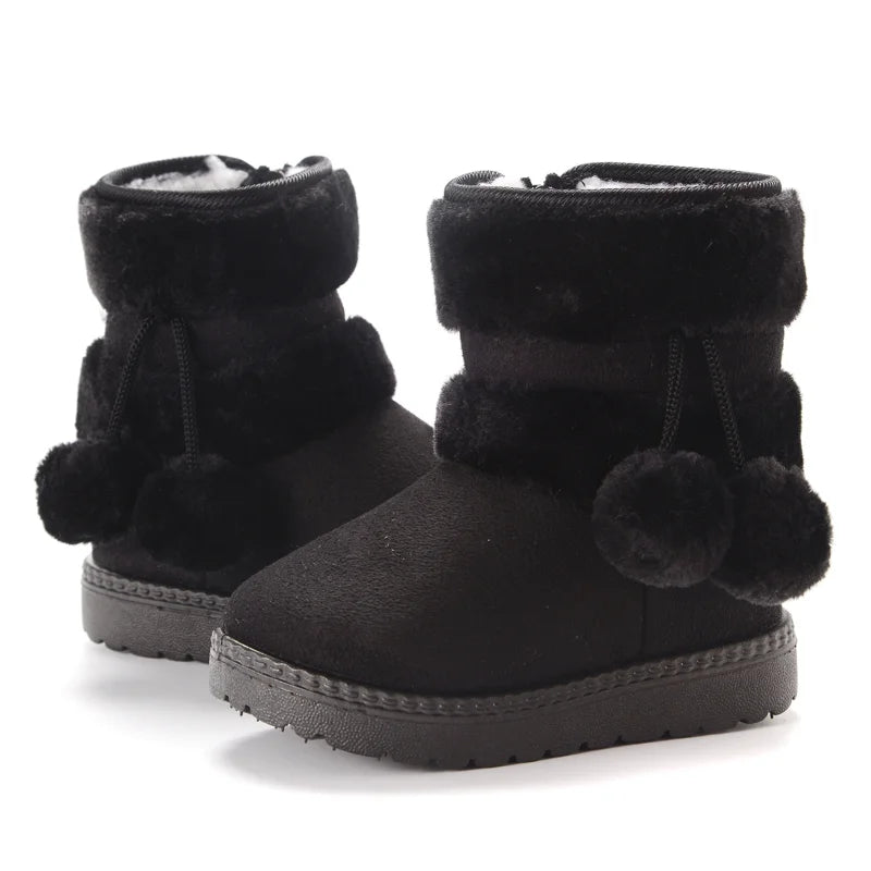 New Girls Snow Boots Winter Comfortable Thick Warm Kids Boots Lobbing