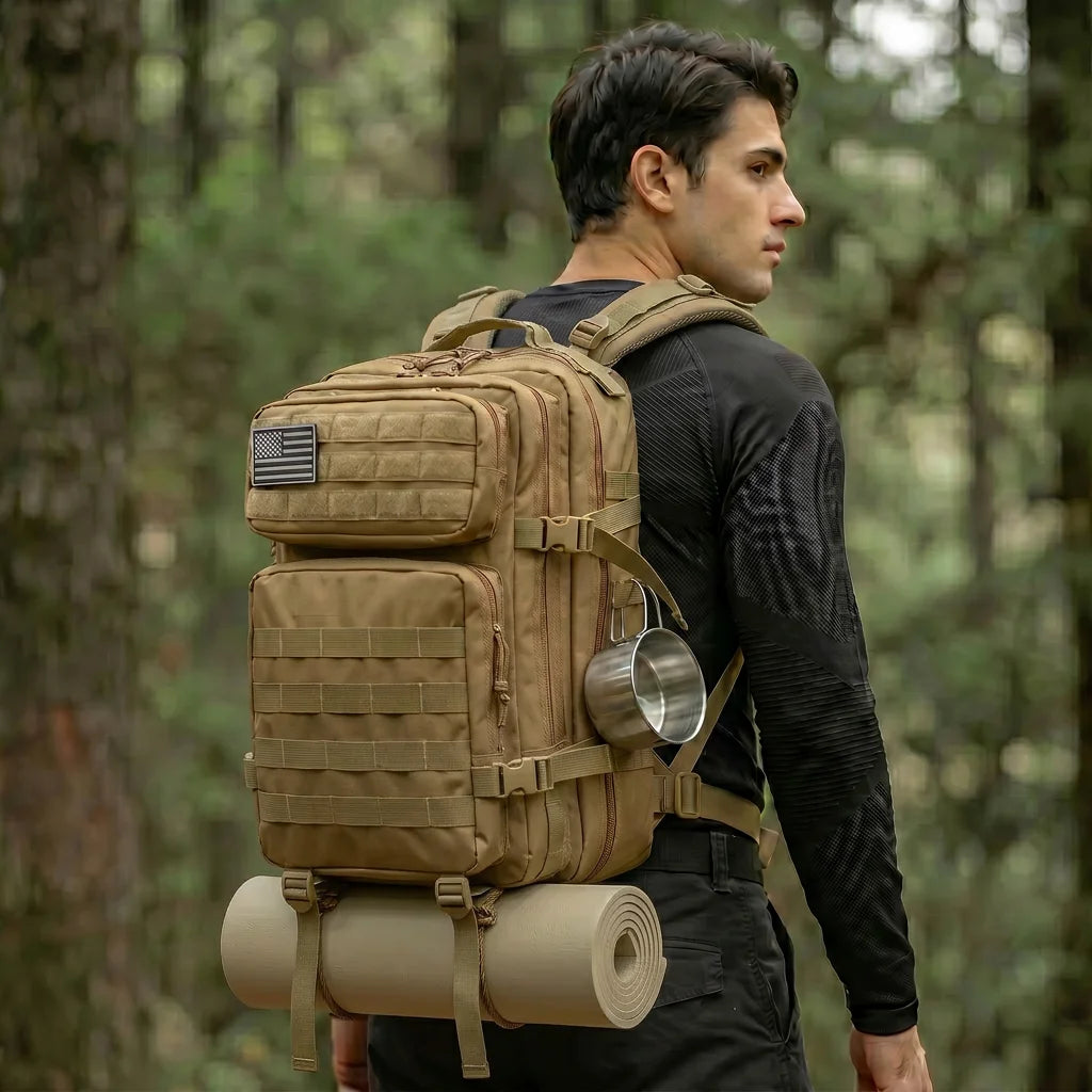 45L Tactical Travel Backpack Molle Storage Bag Large Capacity