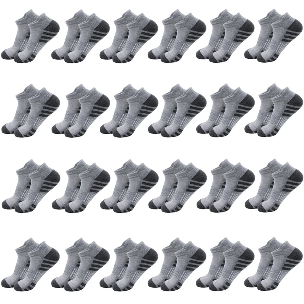 6/24 Pairs Cushioned Breathable Ankle Athletic