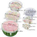 6Pcs Silicone Elastic Cover Universal Food Packaging Stretch