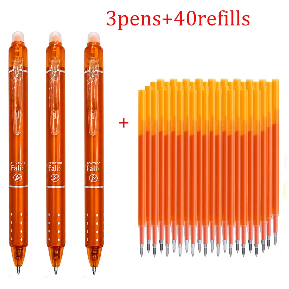 0.5mm Retractable Erasable Gel Pen with 40Pen