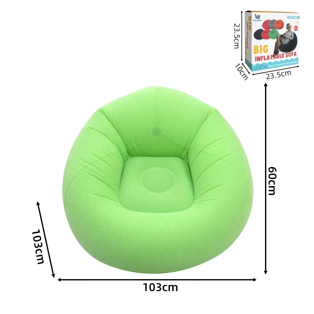 Portable Inflatable Sofa Soft Indoor Bedroom Lounge Bean Bag Chair