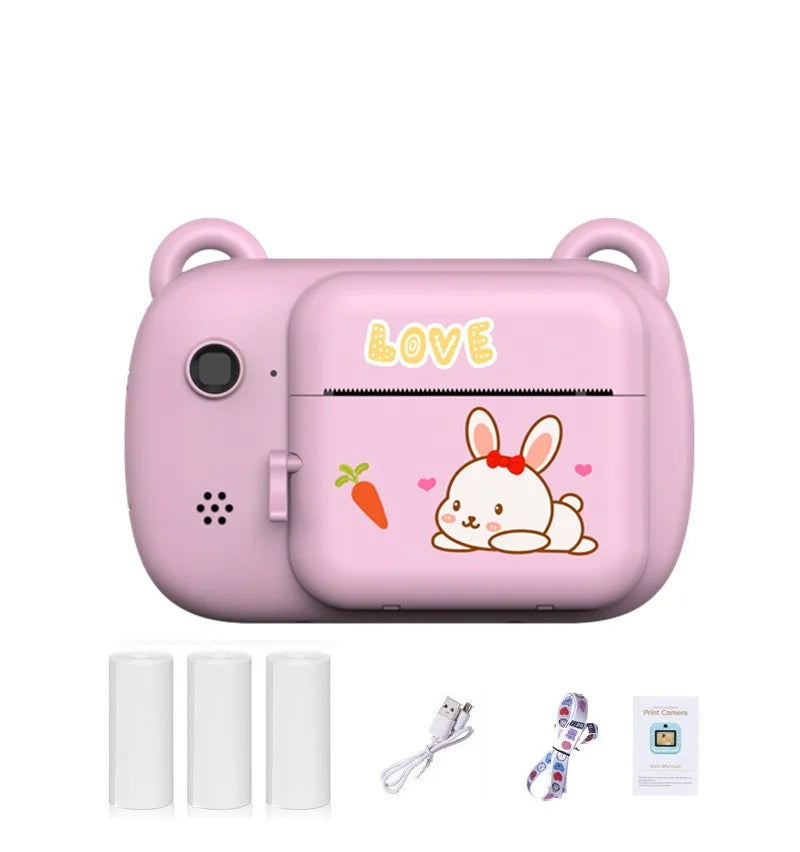Kids Digital Camera Dual Instant Printing Wireless Inkless Photo Camera for Children