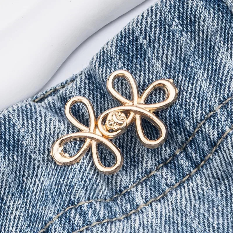 Clover Adjustable Metal Waist Button Fasteners No-Sew