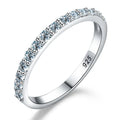 GRA Test Passed Moissanite Ring Matching Wedding Diamond Band for Women 925 Sterling Silver Female Crown Single Tail Ring Jewelr