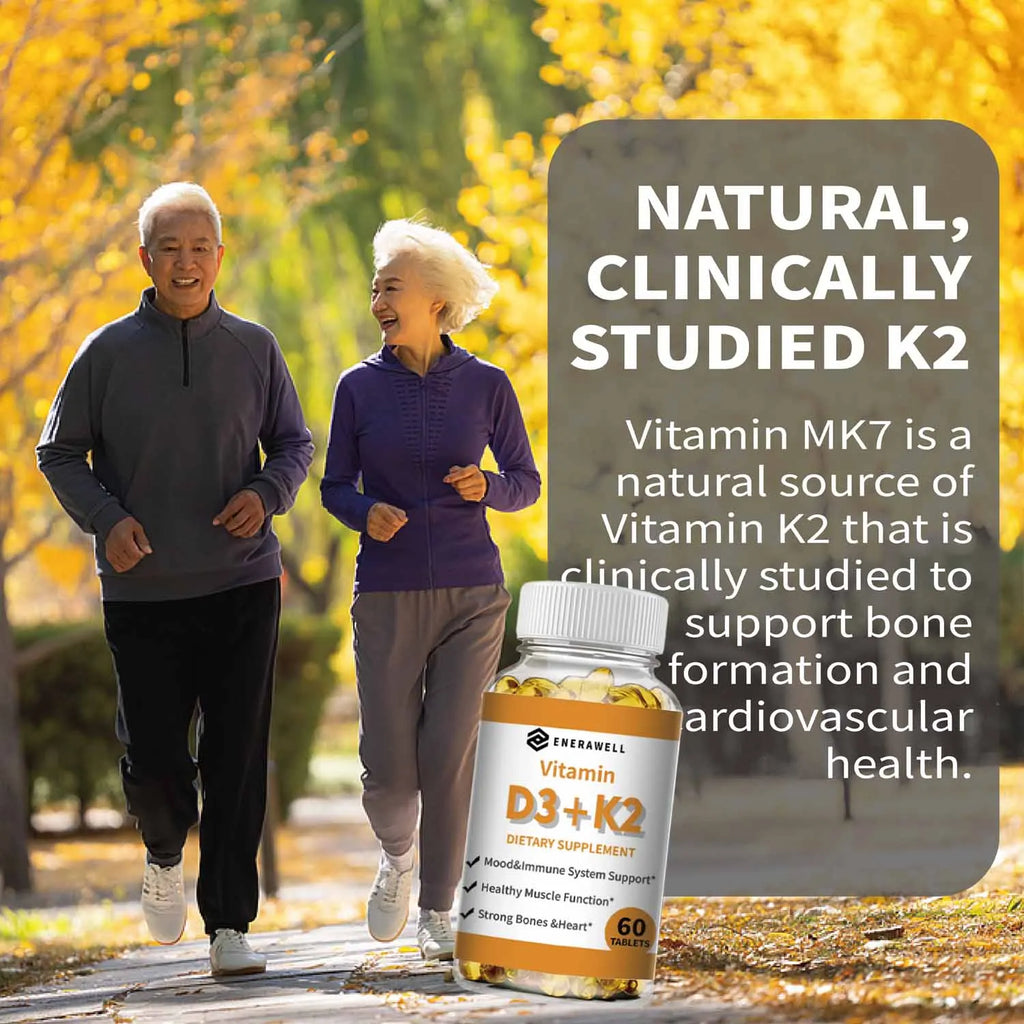 Vitamin D3 K2 Capsule - 20,000 IU Vitamin D3 Supports Bone & Teeth Health, Calcium Metabolism