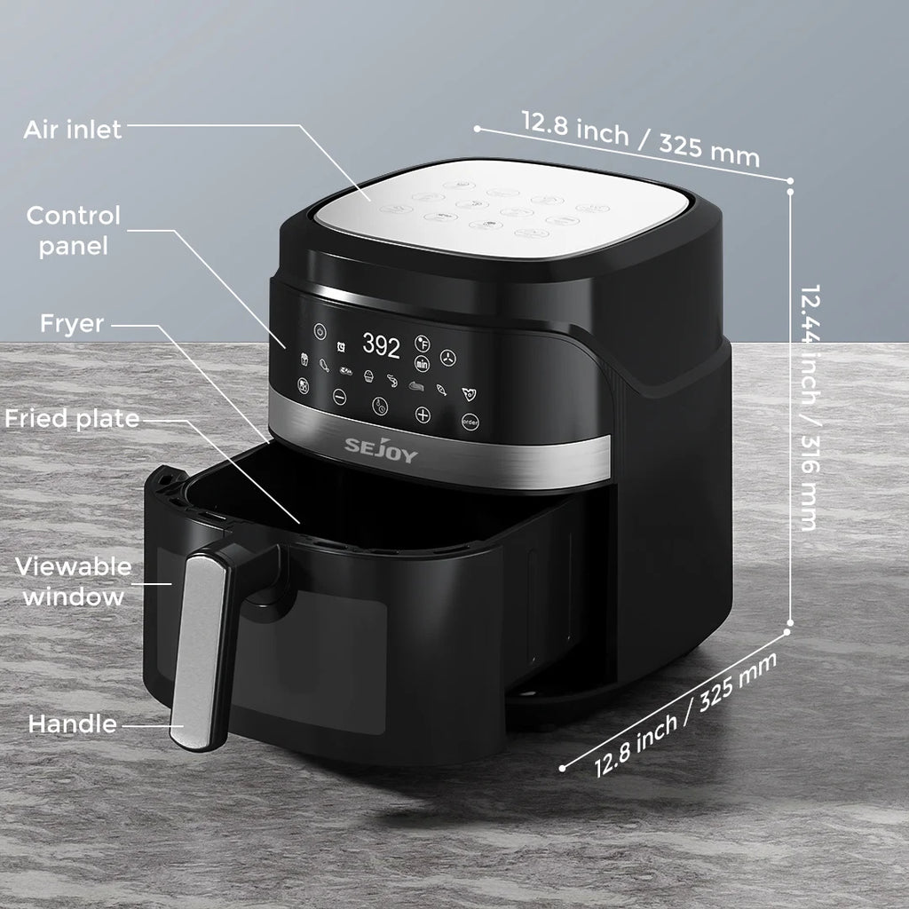 Air Fryer 8-in-1,6 Quart Electric Hot Fryer Oven Oilless Cooker.