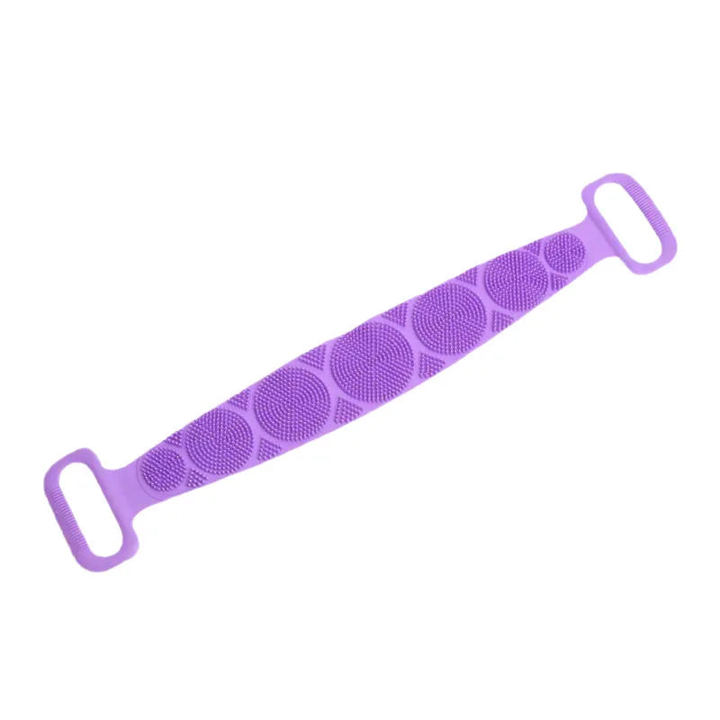 Dual-Sided Silicone Exfoliating Bath Body Scrubber Universal Men Women Back Scrubbing Mud Bathing Towel Cleaning Skin Care Tool