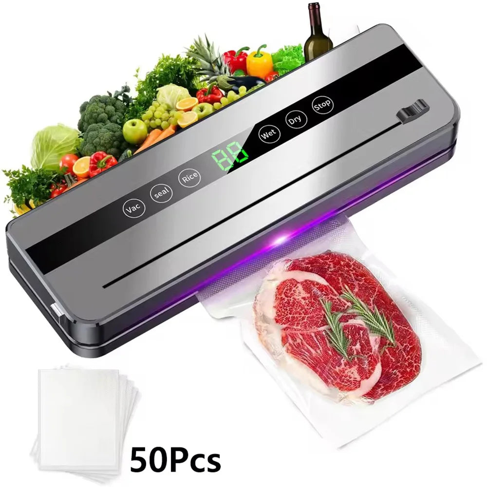 Electric Vacuum Sealer Kitchen Food Storage Seal Touch Button Dry/Wet