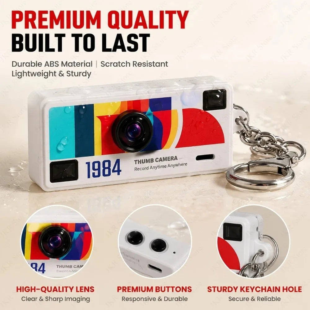 New Retro Mini Digital Camera 1080P Keychain Camcorder 0.96 Inch