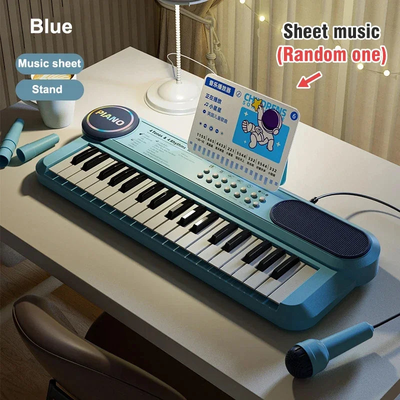 Kids Piano Keyboard 37-Key Multi-Functional with Microphone