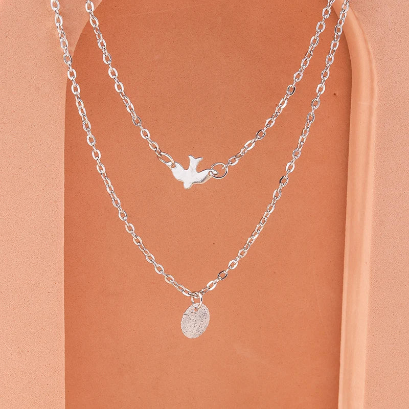 Aihua Fashion Infinity Pendant Necklace for Women Gold Silver Color Chains Infinity Symbol Party Collares Jewelry on the Neck