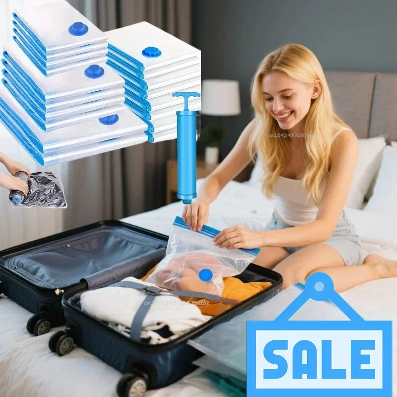 Vacuum Bag with Valve or Pump for Clothes Storing