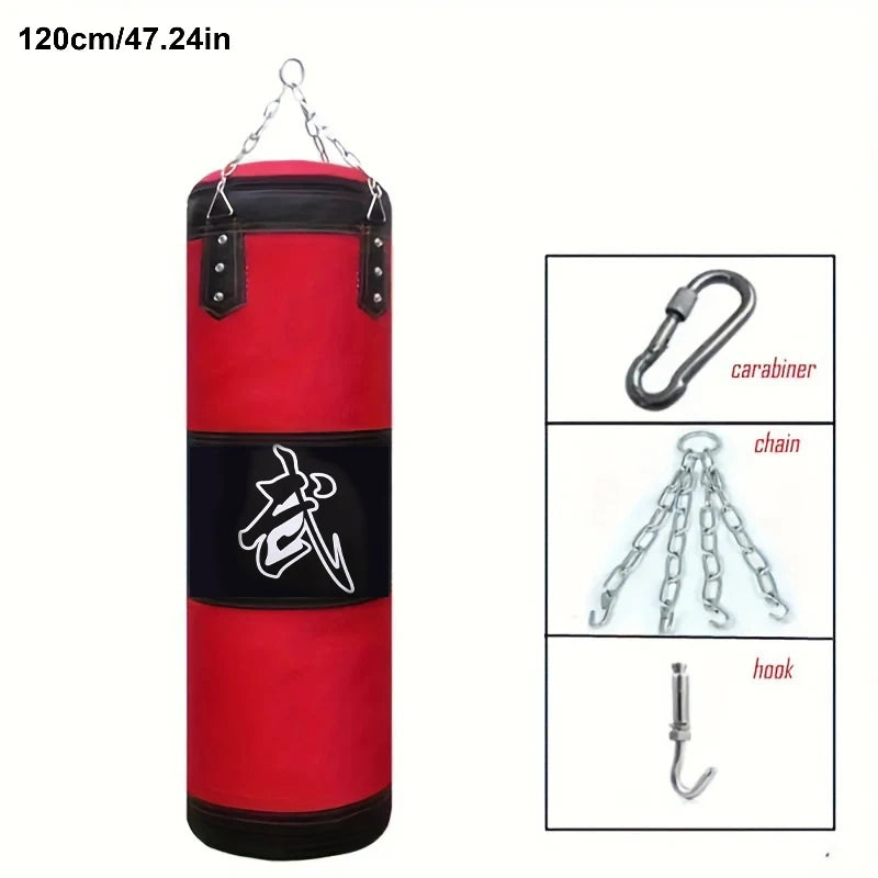 Punch Sandbag Heavy Boxing Punching Bag with Ceiling Hook Steel Chain Fitness Training MMA Kickboxing Muay Thai Karate Taekwondo