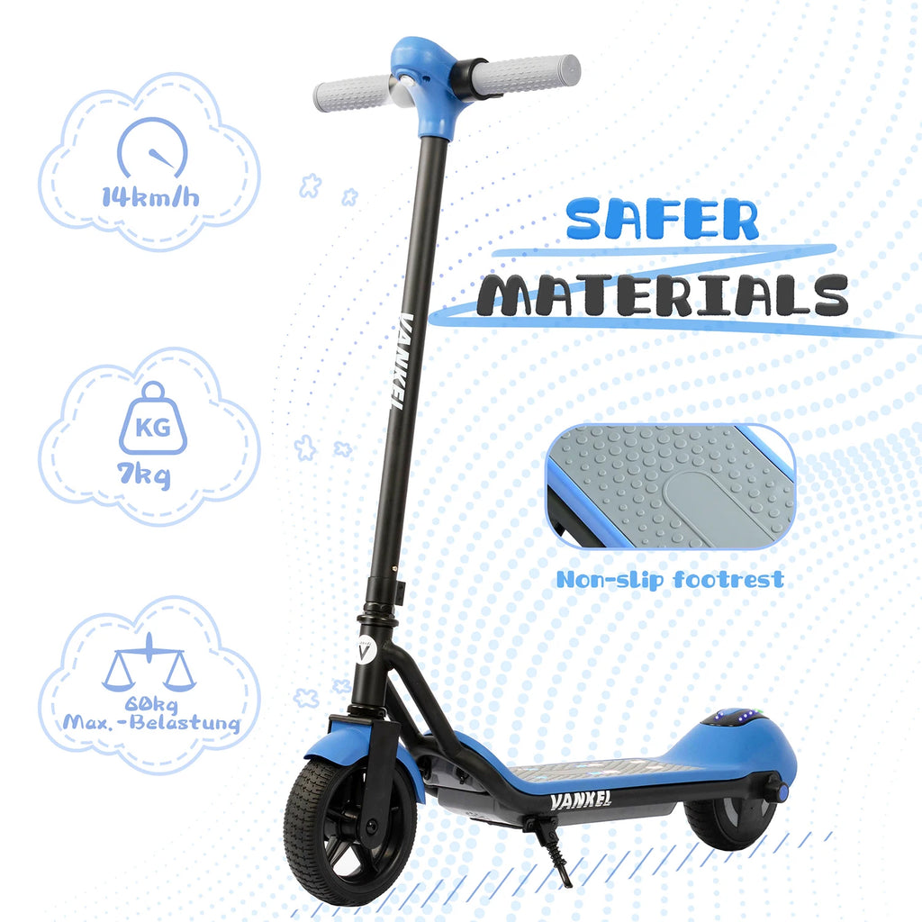 Sinaopus Electric Scooter for Kids Ages 6-12, 6.5 inch Children E-scooter with Blutooth Music Max Speed 14km/h  Electric Car