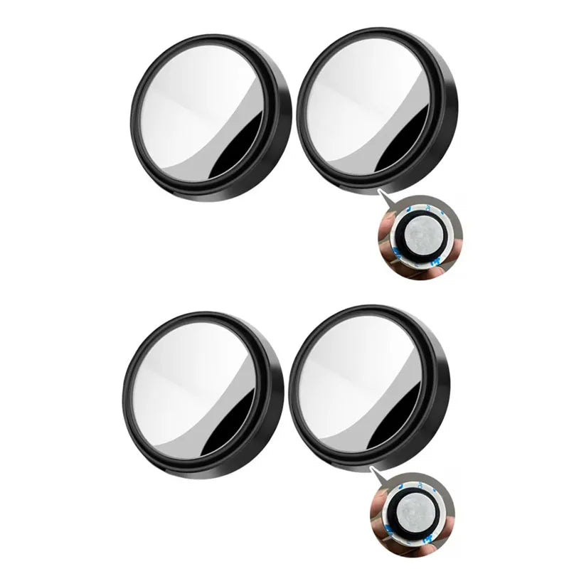 1-4Pcs Car Suction Cup Mount Auxiliary Rearview Mirror 360 Degree Rotating