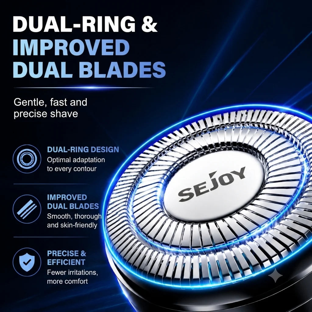 Head Shavers for Bald Men 7D Floating 5-in-1 Upgraded Electric Shaver, IPX7 Waterproof (Wet/Dry Use).
