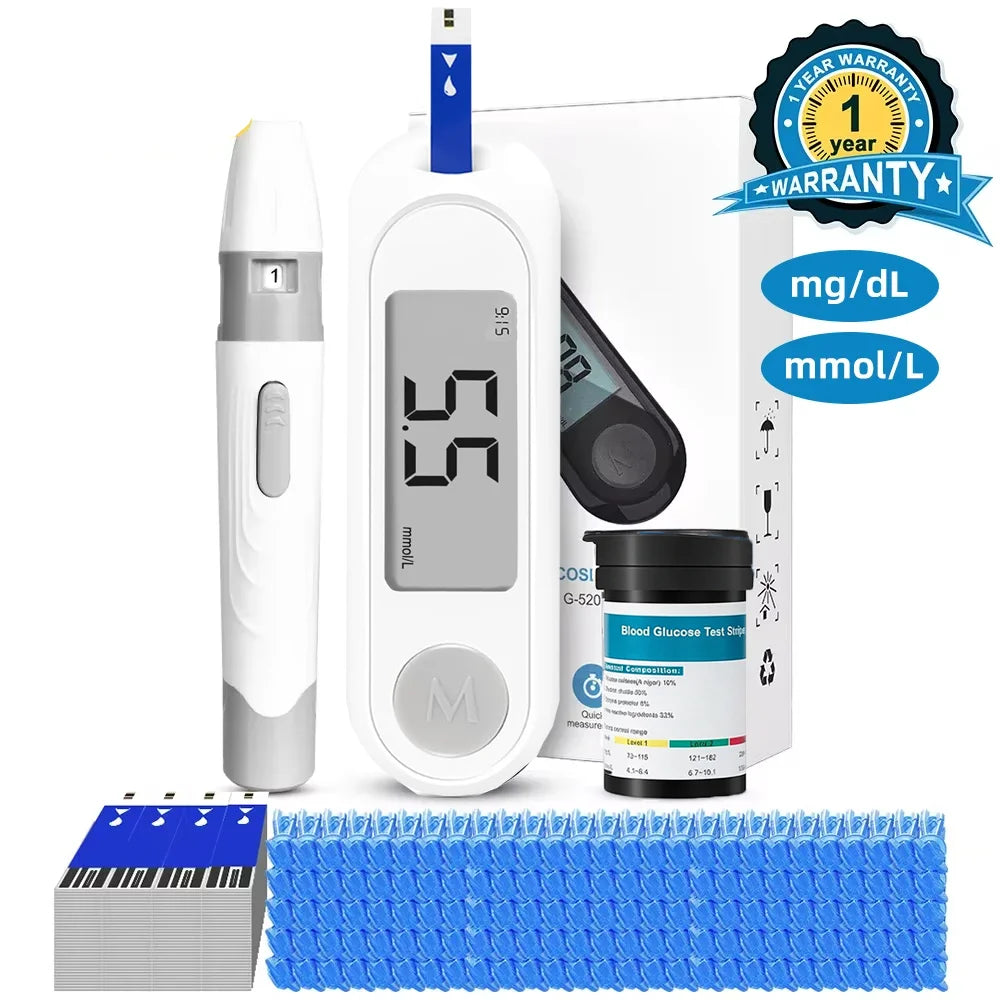 Blood Glucose Meter 50pcs Diabetes Testing Kit No Coding Glucometer Glucose Meter for Home Use Complete Glucose Meter Kit