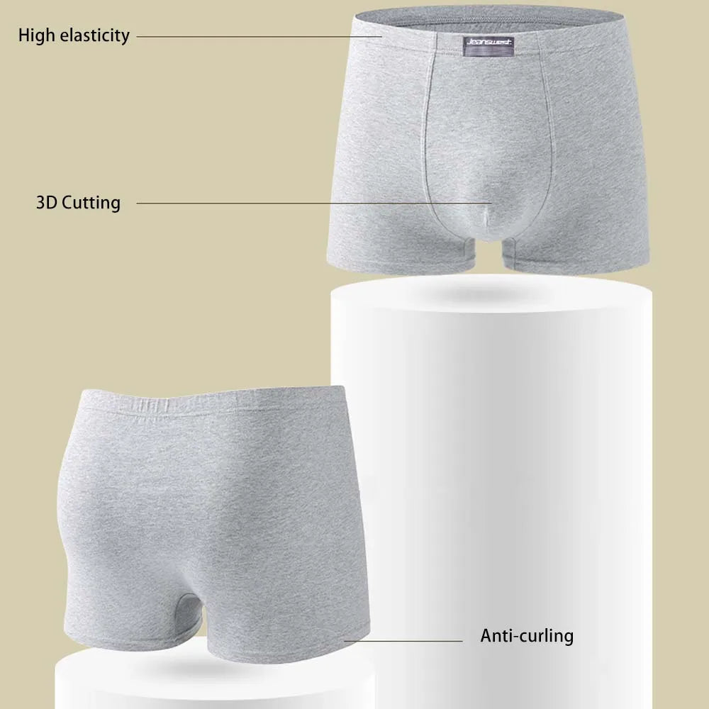2/3/4Pcs Boxers Man Cotton Breathable Men's Panties 3D Cutting