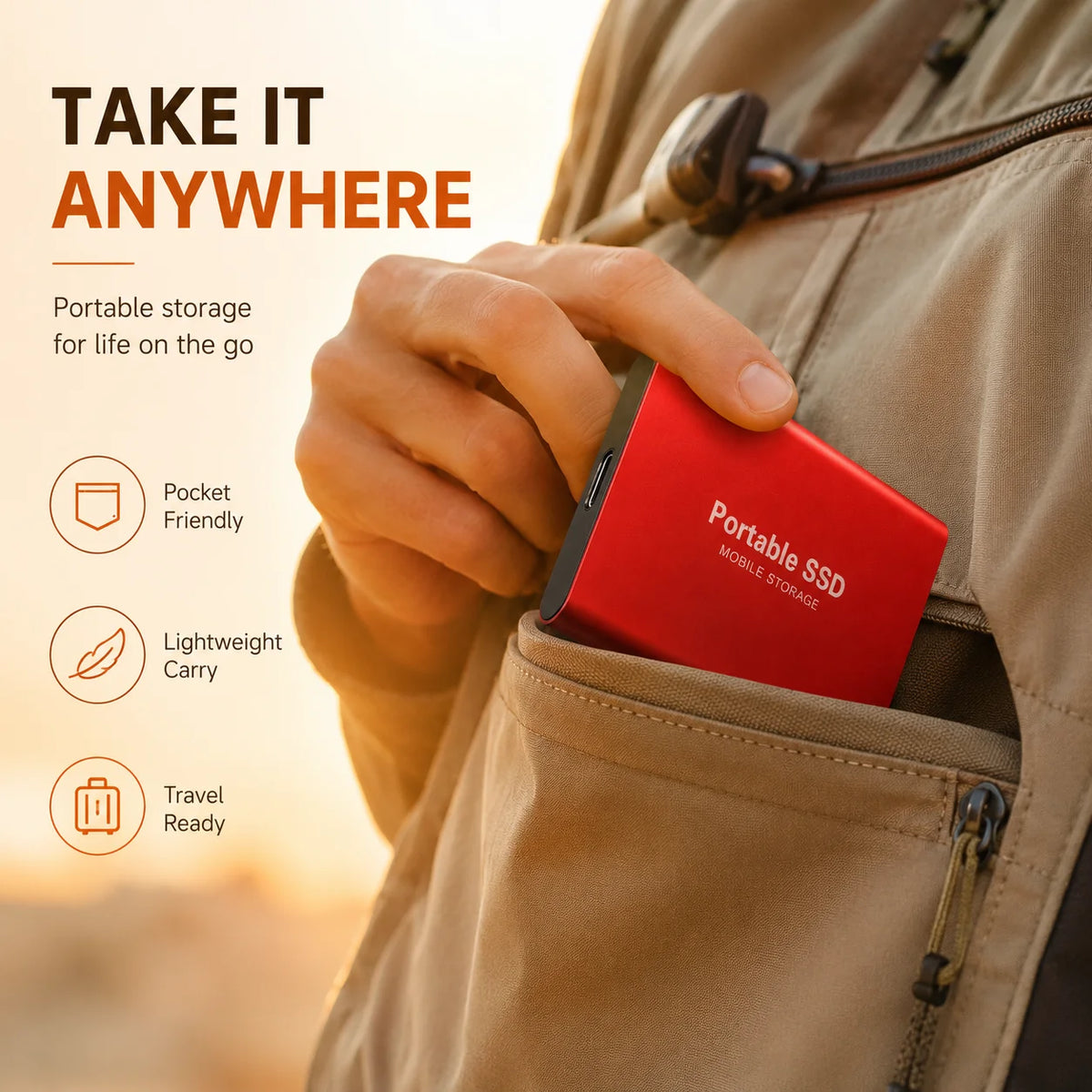 Portable External Hard Drive 1TB 2TB Slim Body Mobile Hard Disk