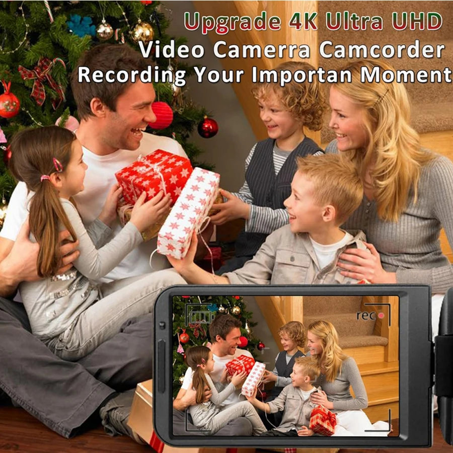 UHD 4k Video Camera Camcorder with 18X Digital Zoom,64MP Digital Camera Recorder,