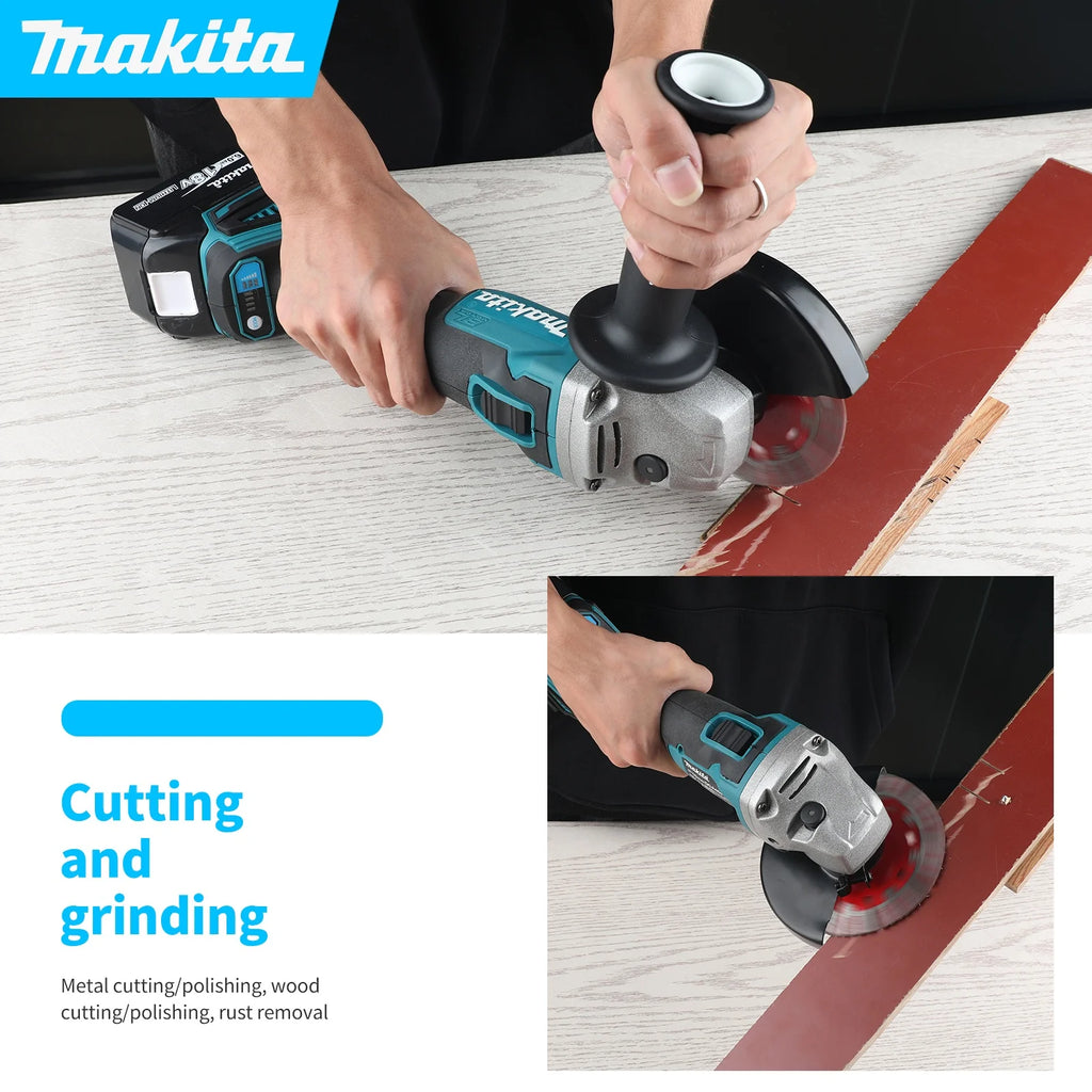 Makita DGA404 Variable Speed Brushless 18V 6.0Ah 125mm Electric Angle Grinder Polishing Machine Cutting Electric Tools