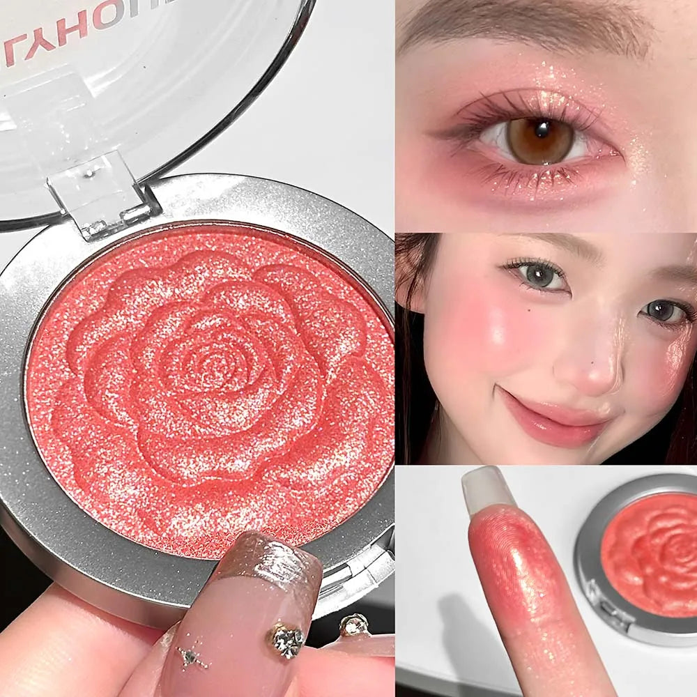 Monochrome Blush Face Shimmer Petal Blusher Palette Highgloss Mashed Potato Contour Makeup Rouge Women Beauty Cosmetics Palette