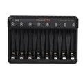 POWERKAN N8 Battery Charger with LED Display for 8 1.2V Ni-MH Ni-Cd AA AAA Rechargeable Batteries USB-C 5V 2A