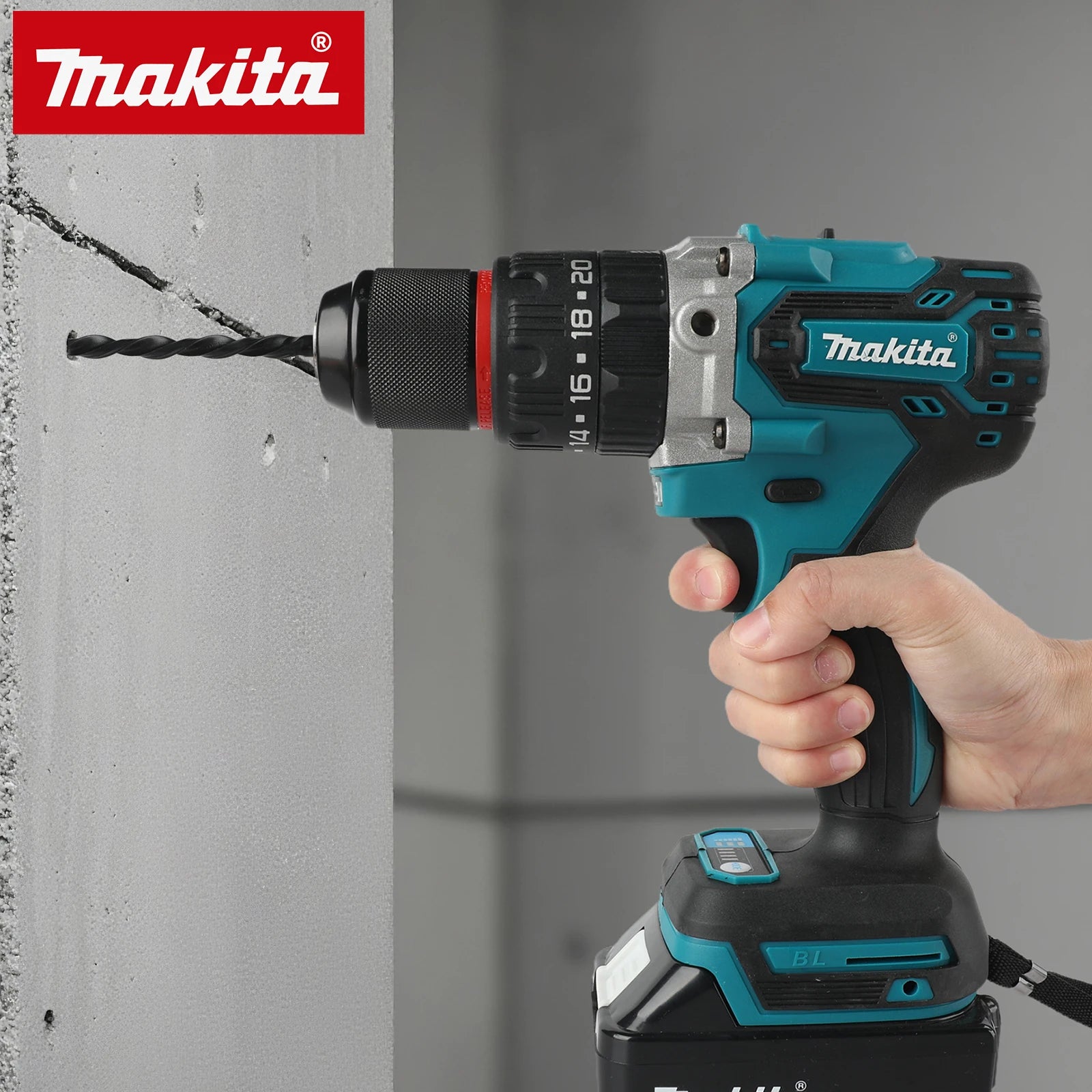 NEW 2026 Makita DDF487 Cordless 18V Brushless Drill 13mm Chuck 1700rpm 40Nm Small Body Powerful Screwdriver Power Tool