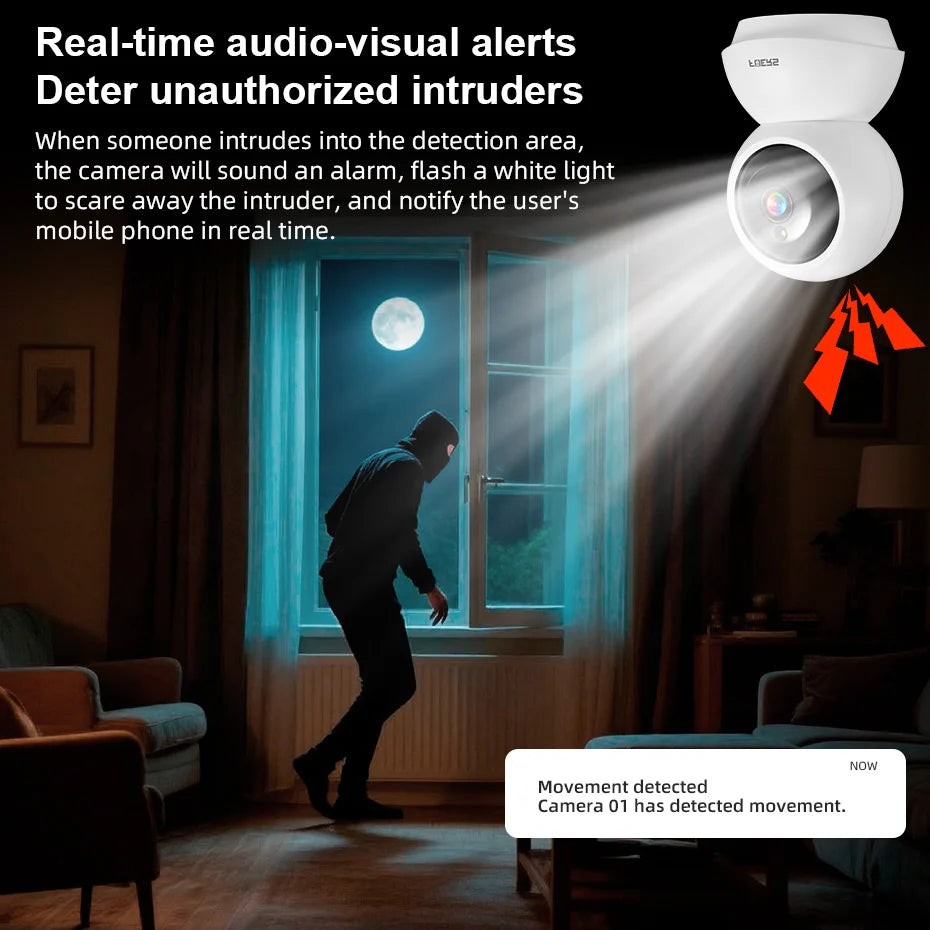 FUERS 4K 8MP WiFi IP Pet Camera Smart Home Security