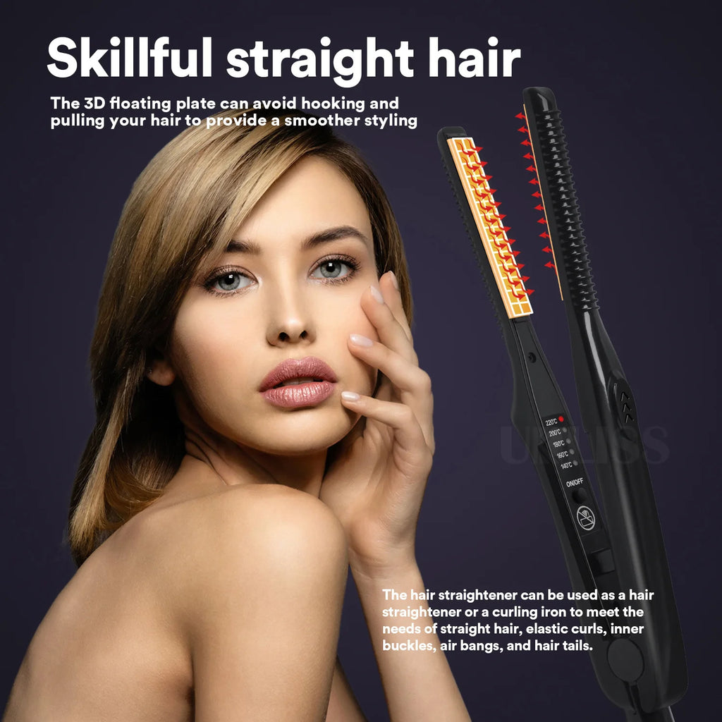 TINSOL 2-in-1 Professional Hair Straightener and Curling