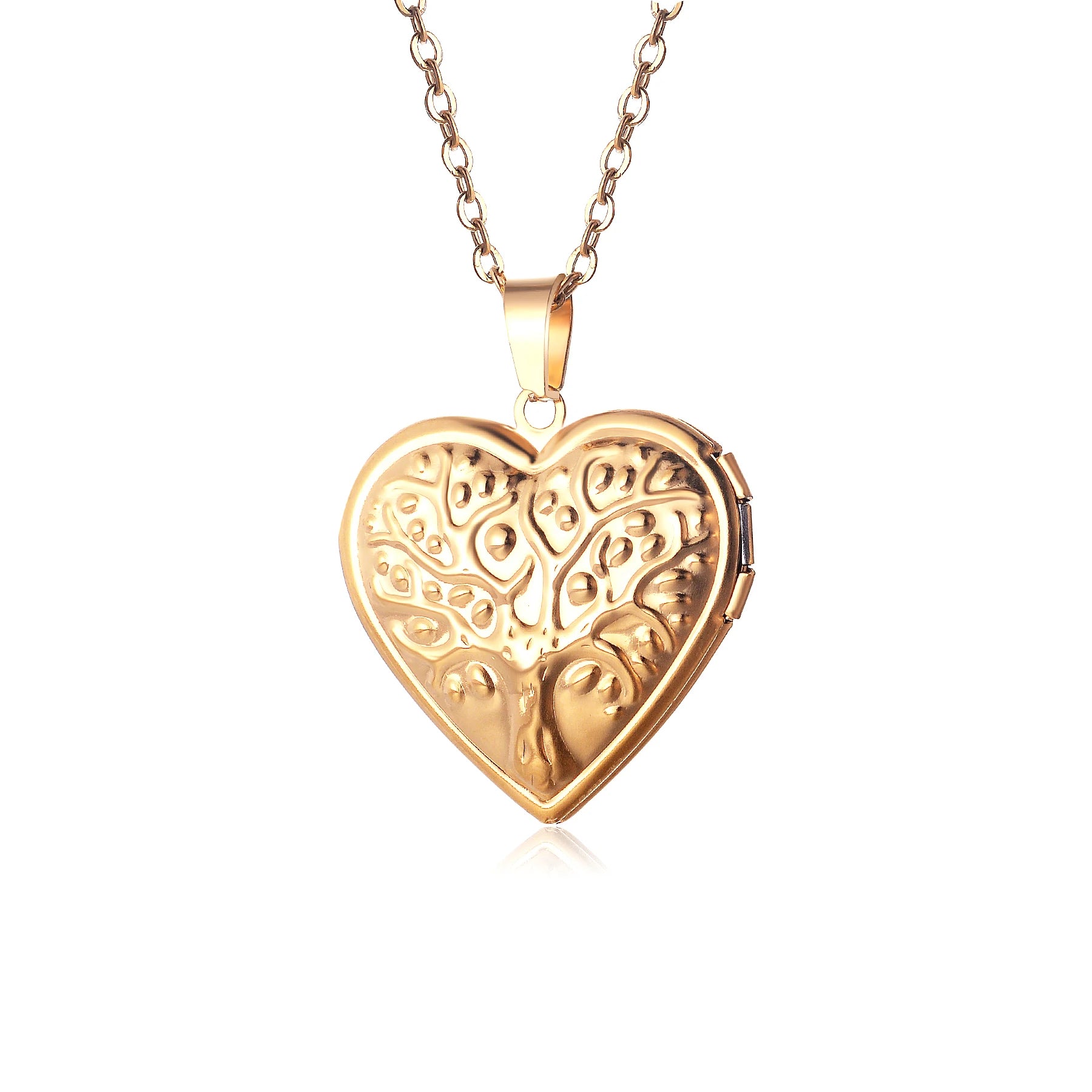 Fashion Stainless Steel Love Heart Locket Pendants Can Place Photos Necklace For Friend Family Customized Jewelry Gifts