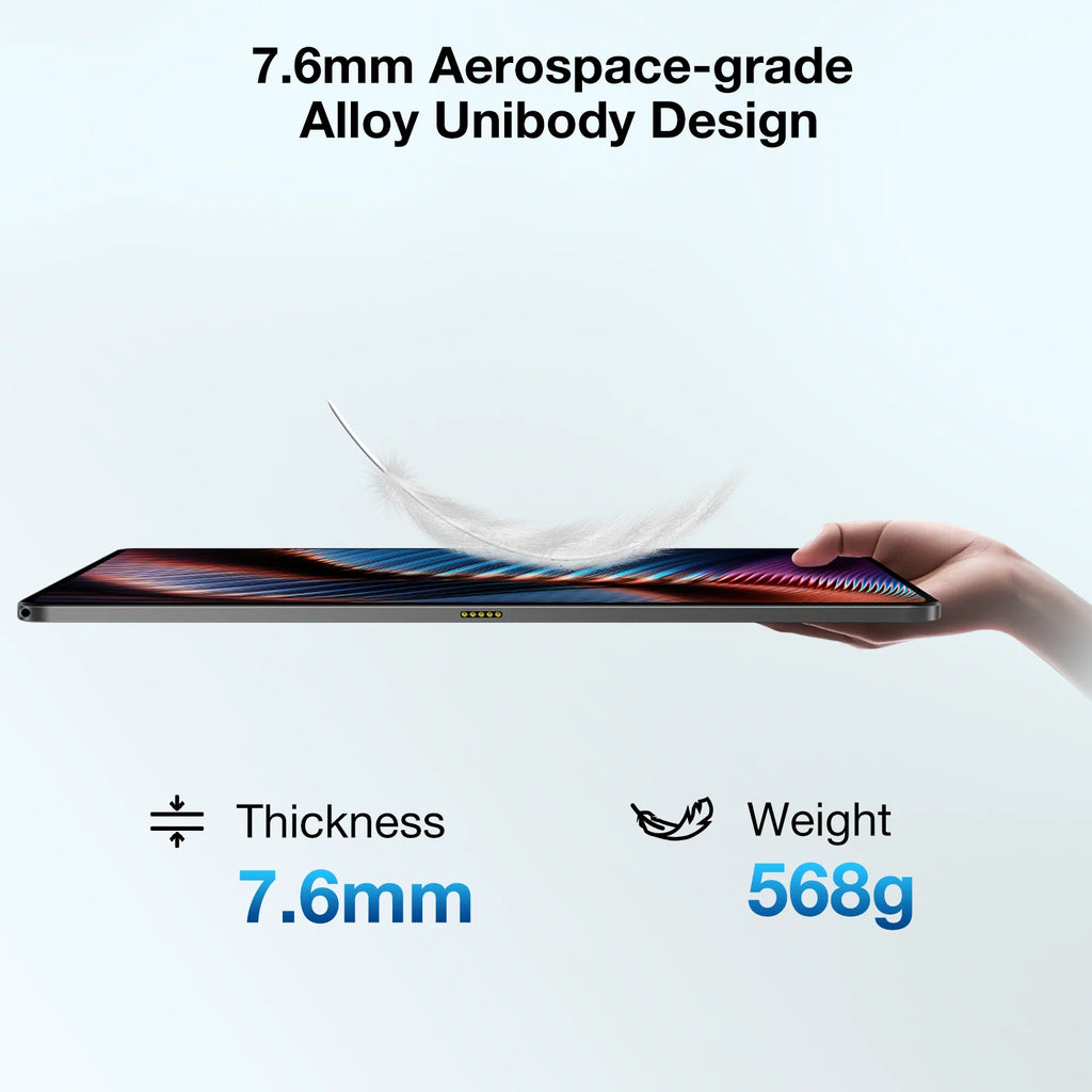 DOOGEE T40 Pro Tablet 20GB 512GB 12" 2.4K Display Helio G99 10800mAh Battery Quad Speaker 7.6mm Ultra-thin Android 15 Smart Pad