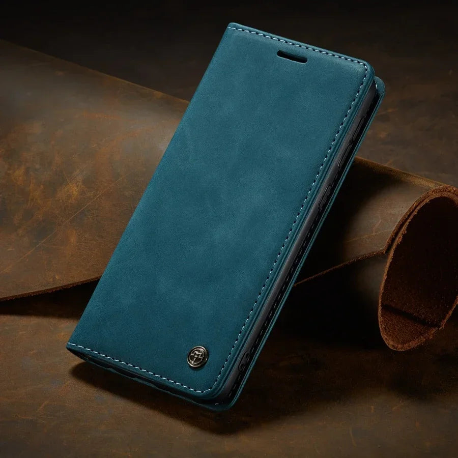 Wallet With Card Slot Magnetic Flip Leather Case For Samsung Galaxy S26 Ultra S25 Plus S24 FE Note 20 10 A16 A17 A18 A37 A56 A57