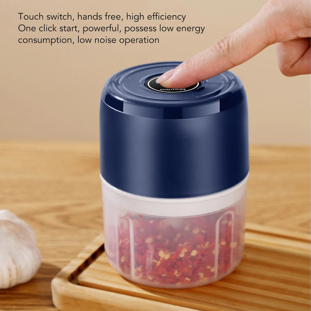 Electric Garlic Chopper Onion Mincer Portable Food Processor USB Charging for Vegetable Pepper Baby Food Seasoning 250ml