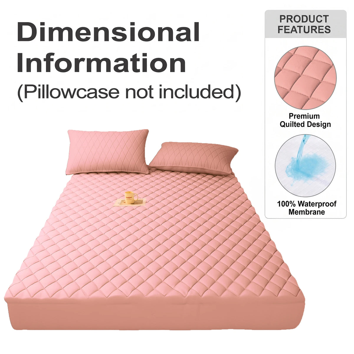 1Pc Waterproof Mattress Protector, thickened skin-friendly