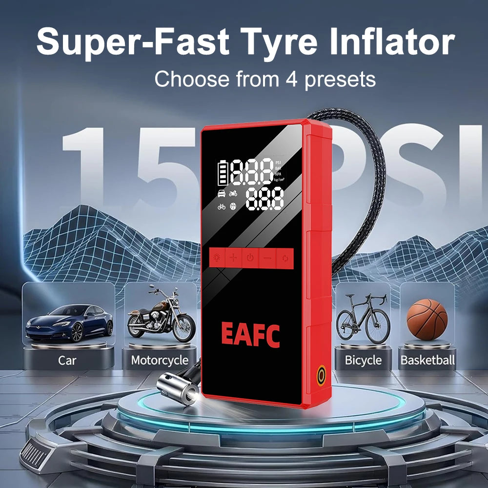 EAFC 4000A Car Jump Starter with Tire Inflator
