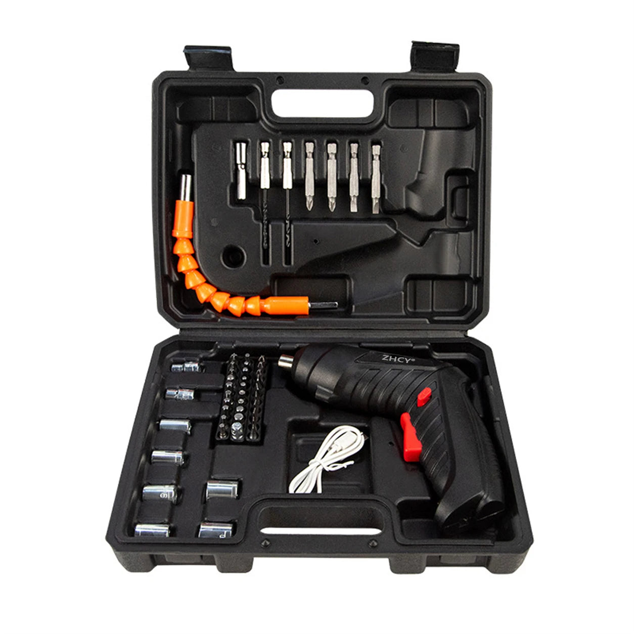 47Pcs 4.2V Rechargeable Cordless Electric Screwdriver Mini Drill Set With Lithium Battery For Household Maintenance Power Tools