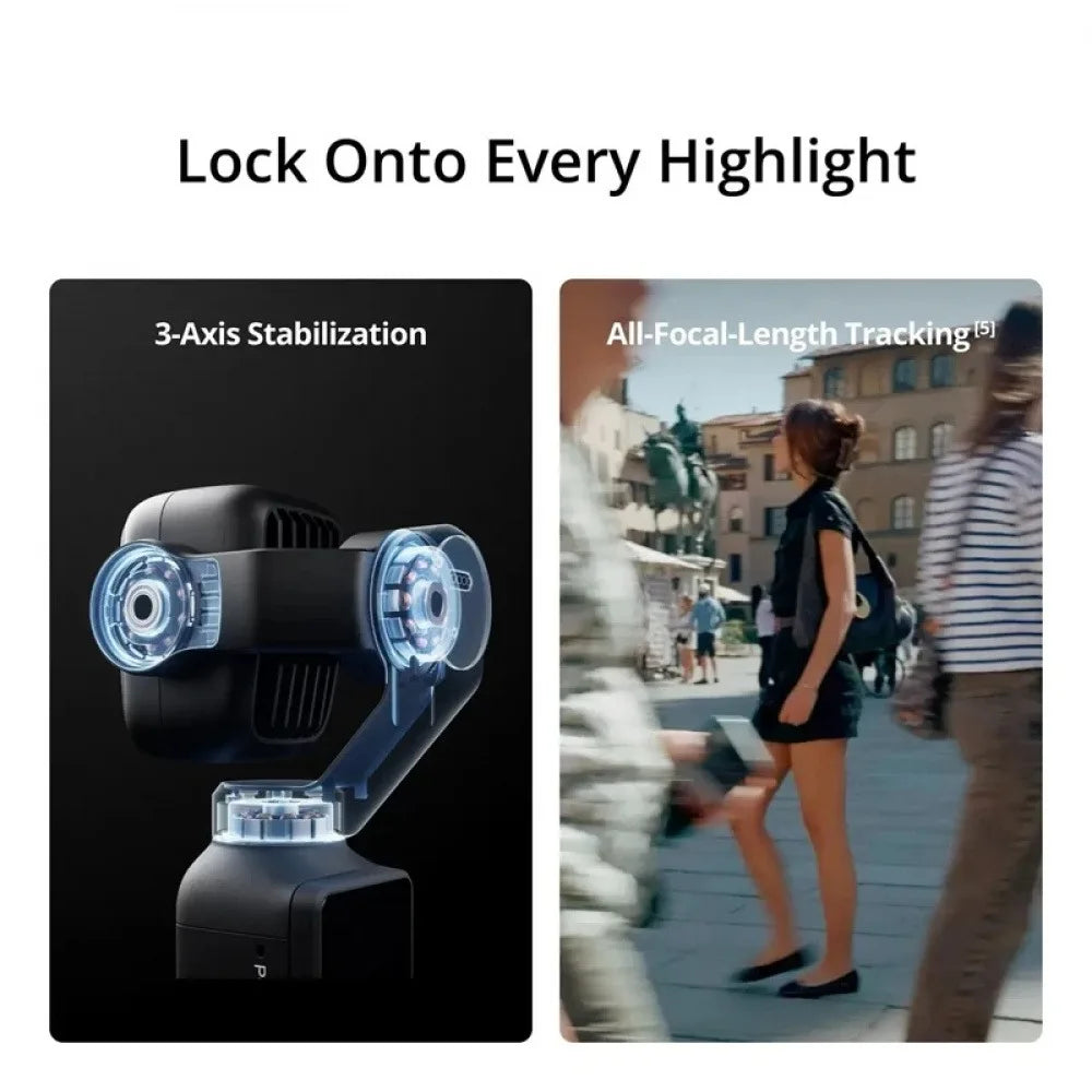 8K/4K Dual Cameras Cinematic Shots Near & Far 3-Axis Stabilization