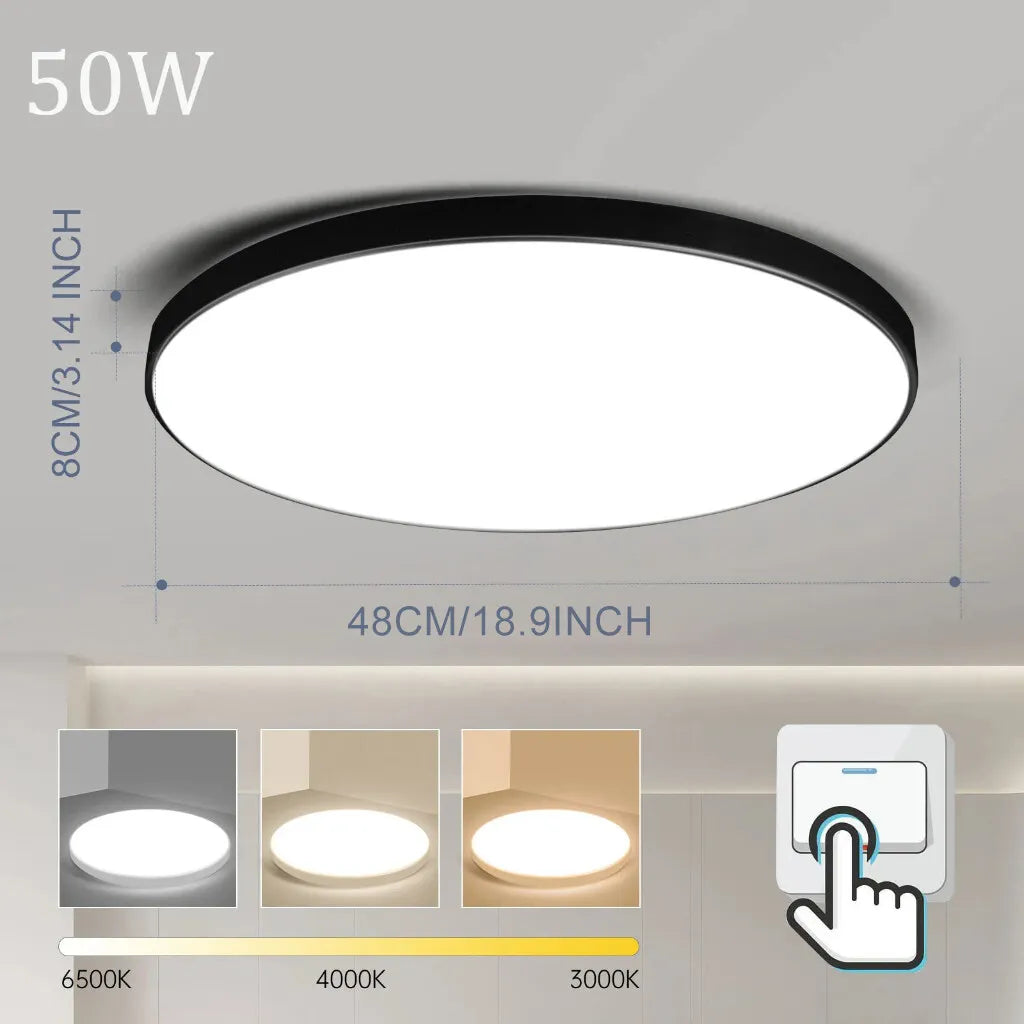 Remote LED Ceiling Lamp Dimmable  40W 50W 60W
