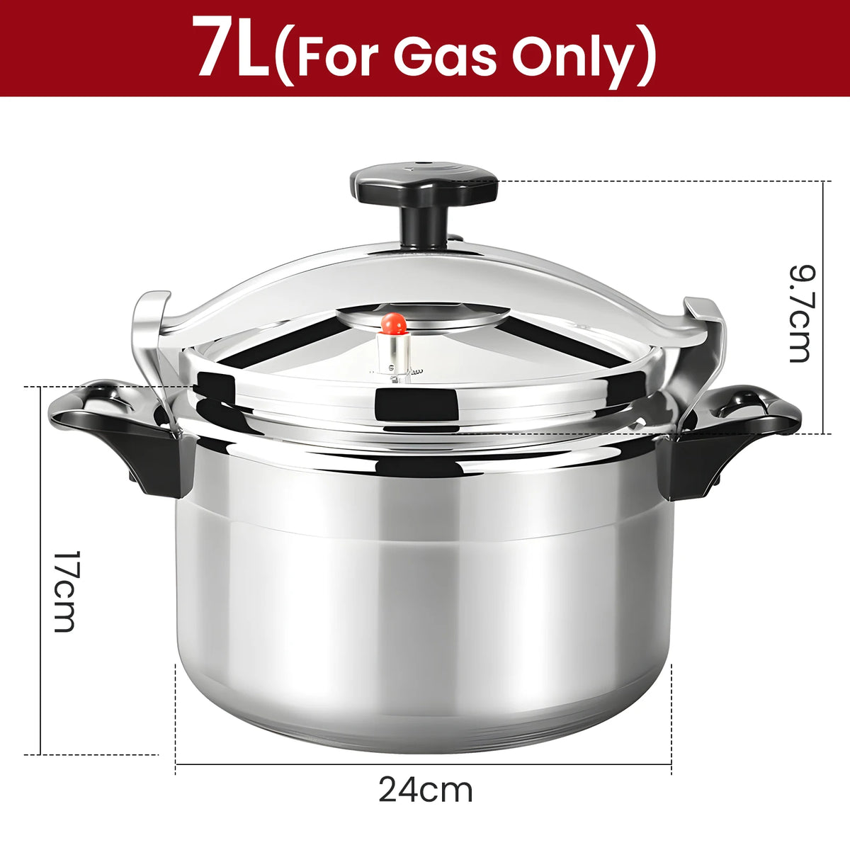 7L Safety Explosion-Proof Pressure Cooker AluminumMulti-Purpose HeavyDutyStovetop