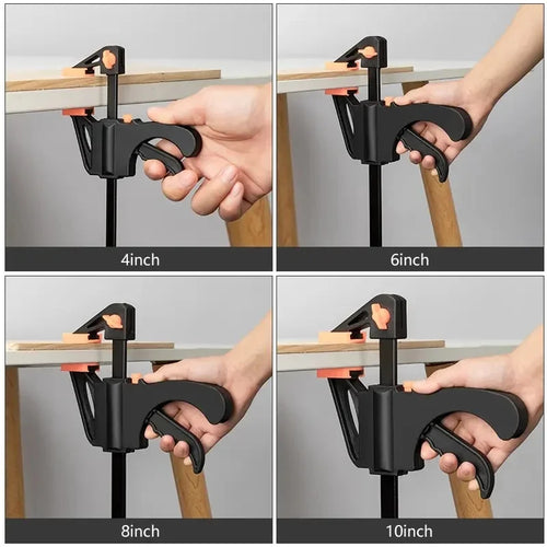 2/5pcs Woodworking Work Bar 4 Inch Bar Clamp Set Heavy Duty