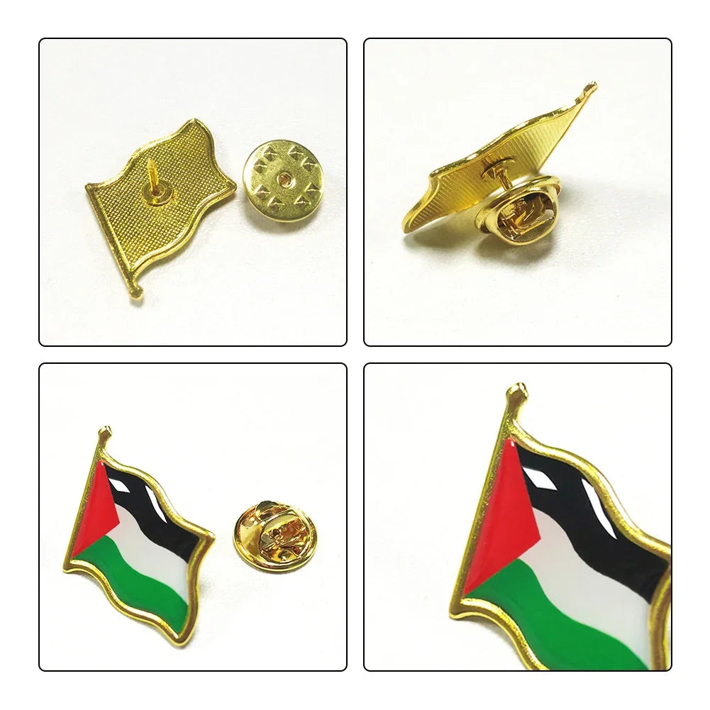 5-80Pcs Palestine Metal Flag Lapel Pin Badges For Clothes Backpack Brooch Delicate Souvenir Badge Pin Palestinian Brooch Gifts