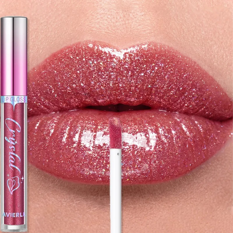 8 Colors Glitter Shimmer Lip Gloss Moisturizing Long Lasting Diamond