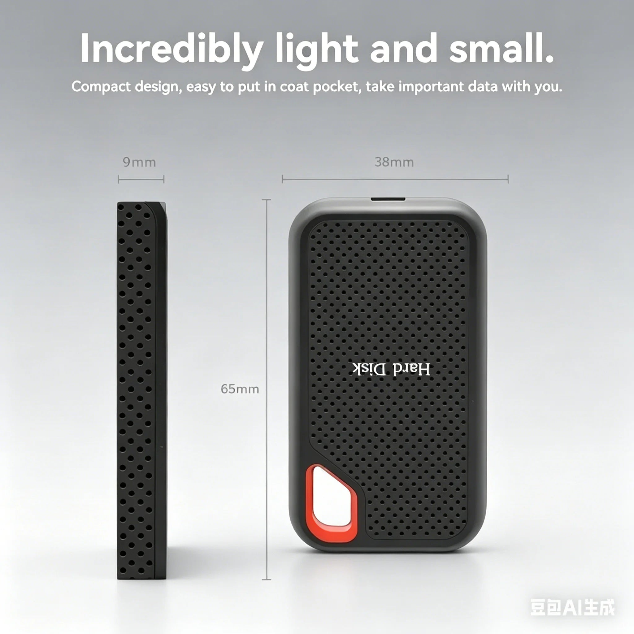 2TB External Hard Drive Portable SSD USB-C Fast & Compact  Data Storage for Laptop Mac PC