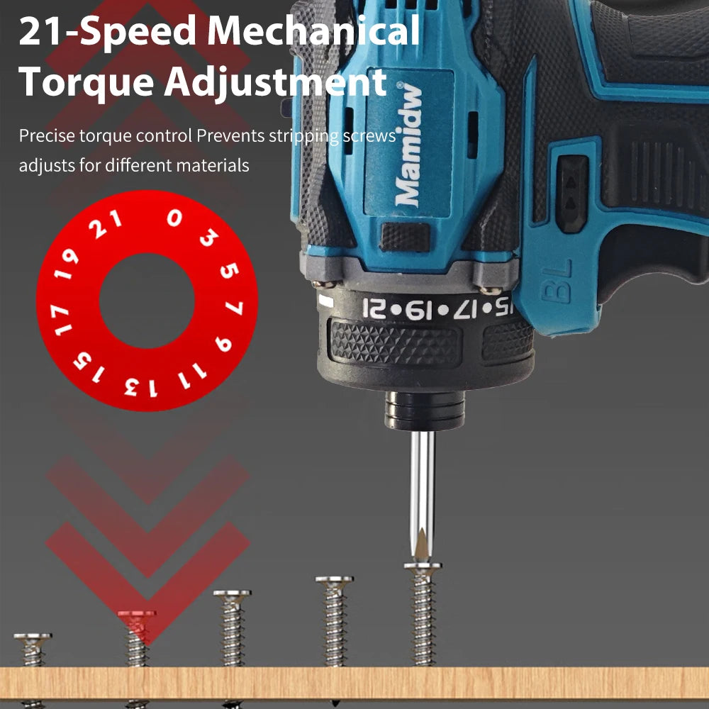 380Nm Brushless Impact Driver for Makita 18V (1 Battery Kit) | 21-Position Clutch & Variable Speed | Compact Brushless Design for Professional & DIY Use