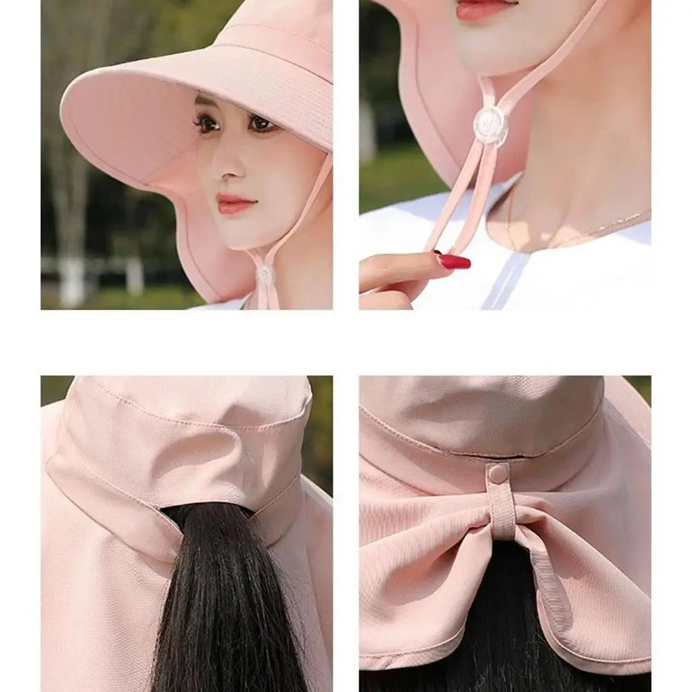 HOT Women's Sun Hat Summer Quick Dryng UV Protection Fisherman Cap Wide Brim Bucket Hat With Neck Hiking Cover Sunshade Cap 2025